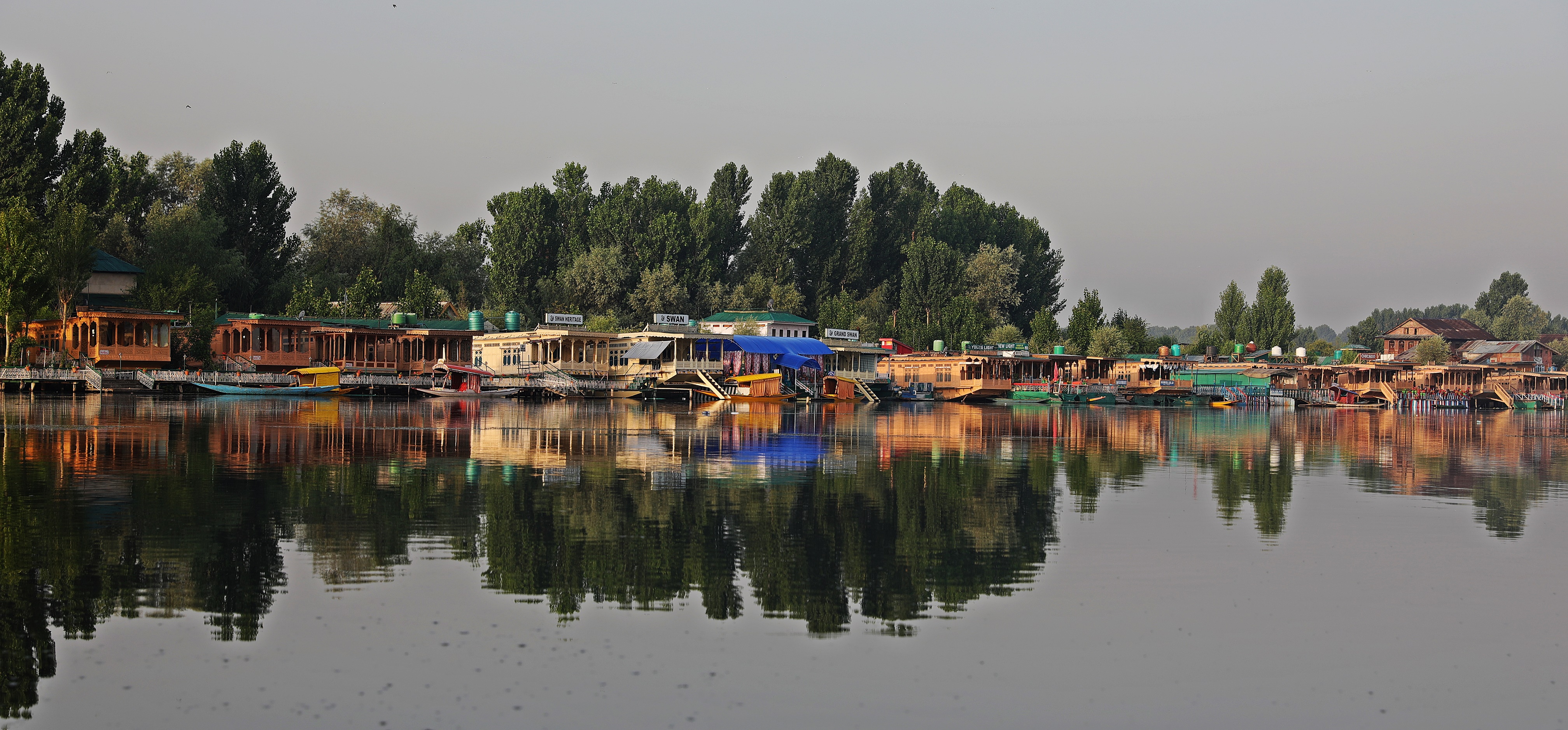 Houseboats on Dal Lake, Sinagar