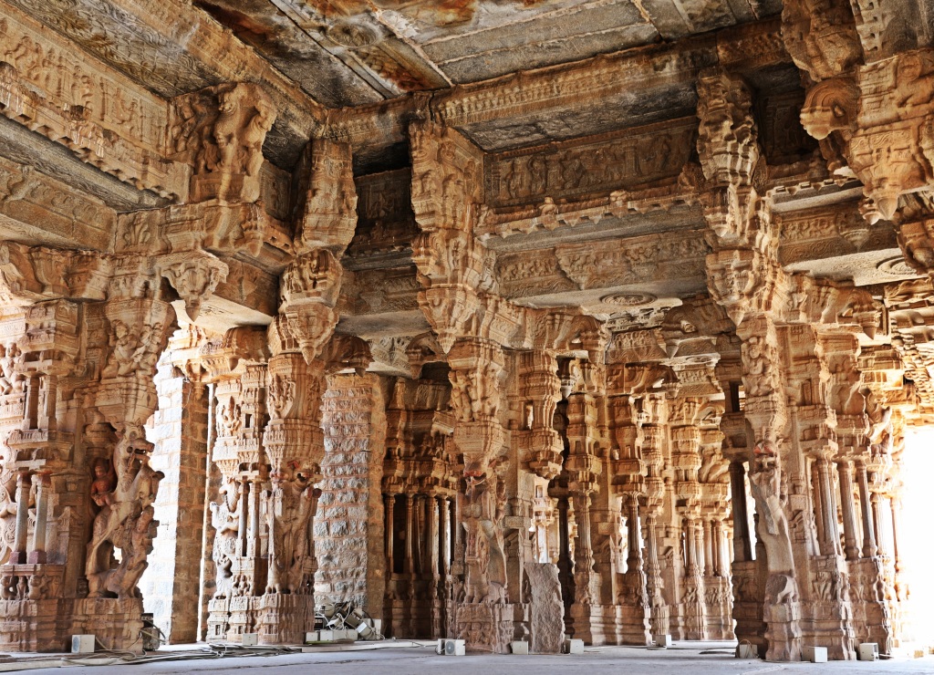 Extravagant pillars of Vittala Temple, Hampi