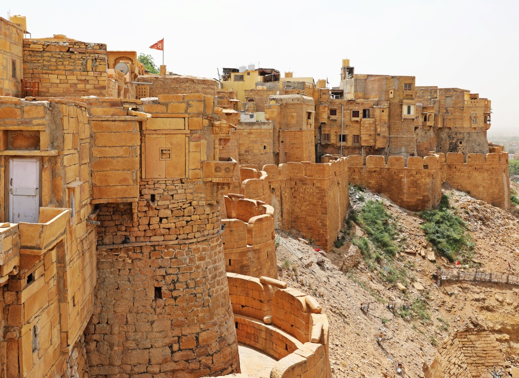 View of Jaisalmer Fort Wall Old Town buildings