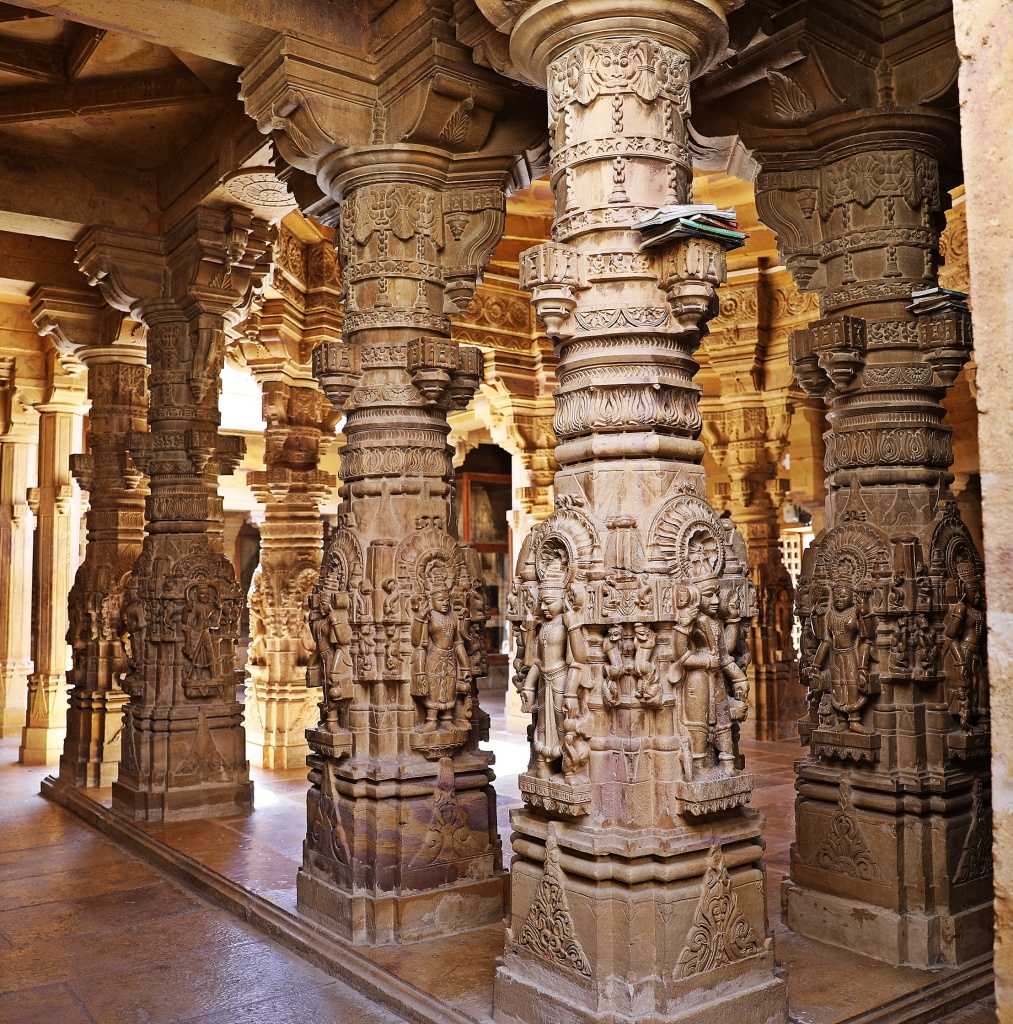Carved columns, Jain Temples, Jaisalmer Fort