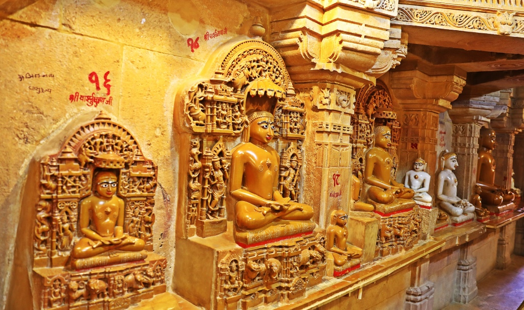 Statues of Jain teachers, Jaisalmer Fort