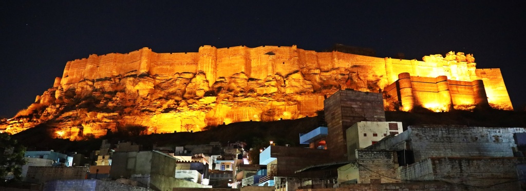 View of Mehrangarh Fort from our hotel, Jodhpur