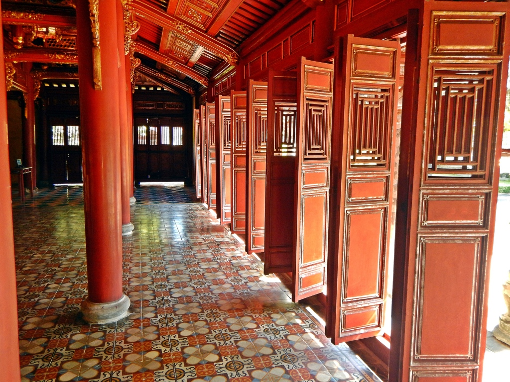 Wooden shutters, The Citadel, Hue
