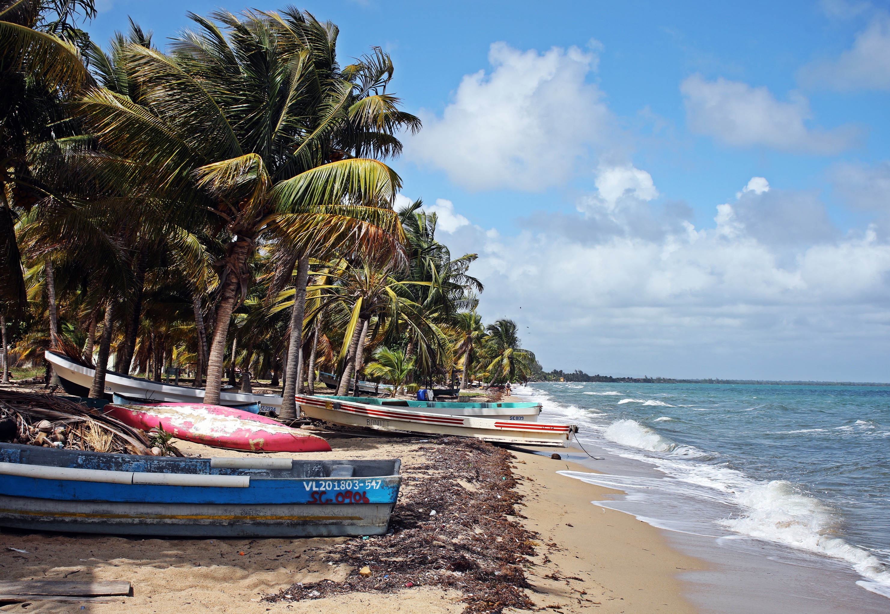 Fishing boats, Hopkins, Belize