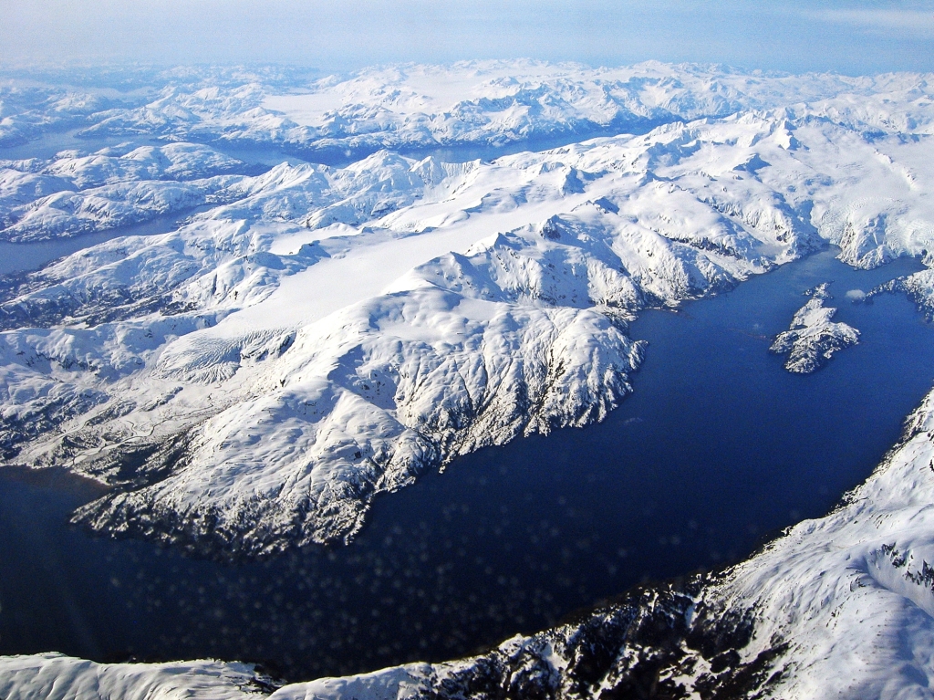 View from flight to Anchorage, Alaska