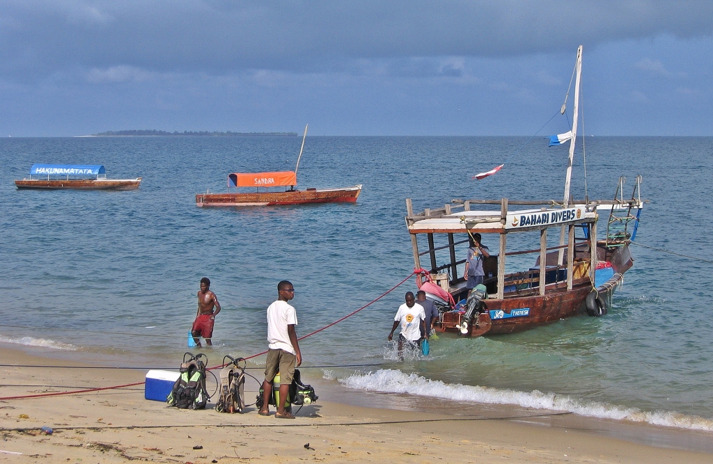 Dhow dive boat, Zanzibar