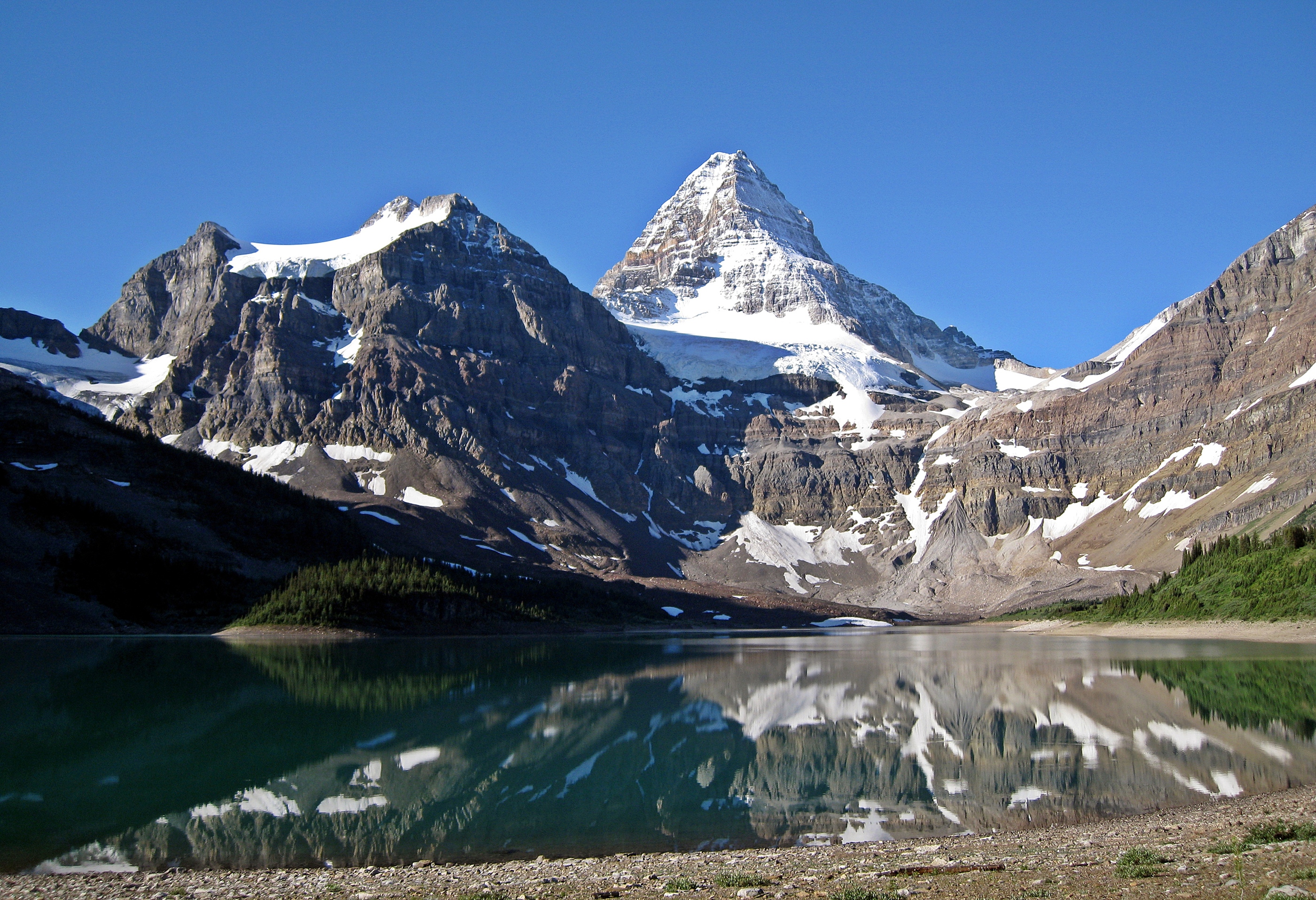 Mount Assiniboine reflecting on Lake Magog, Summer 2008