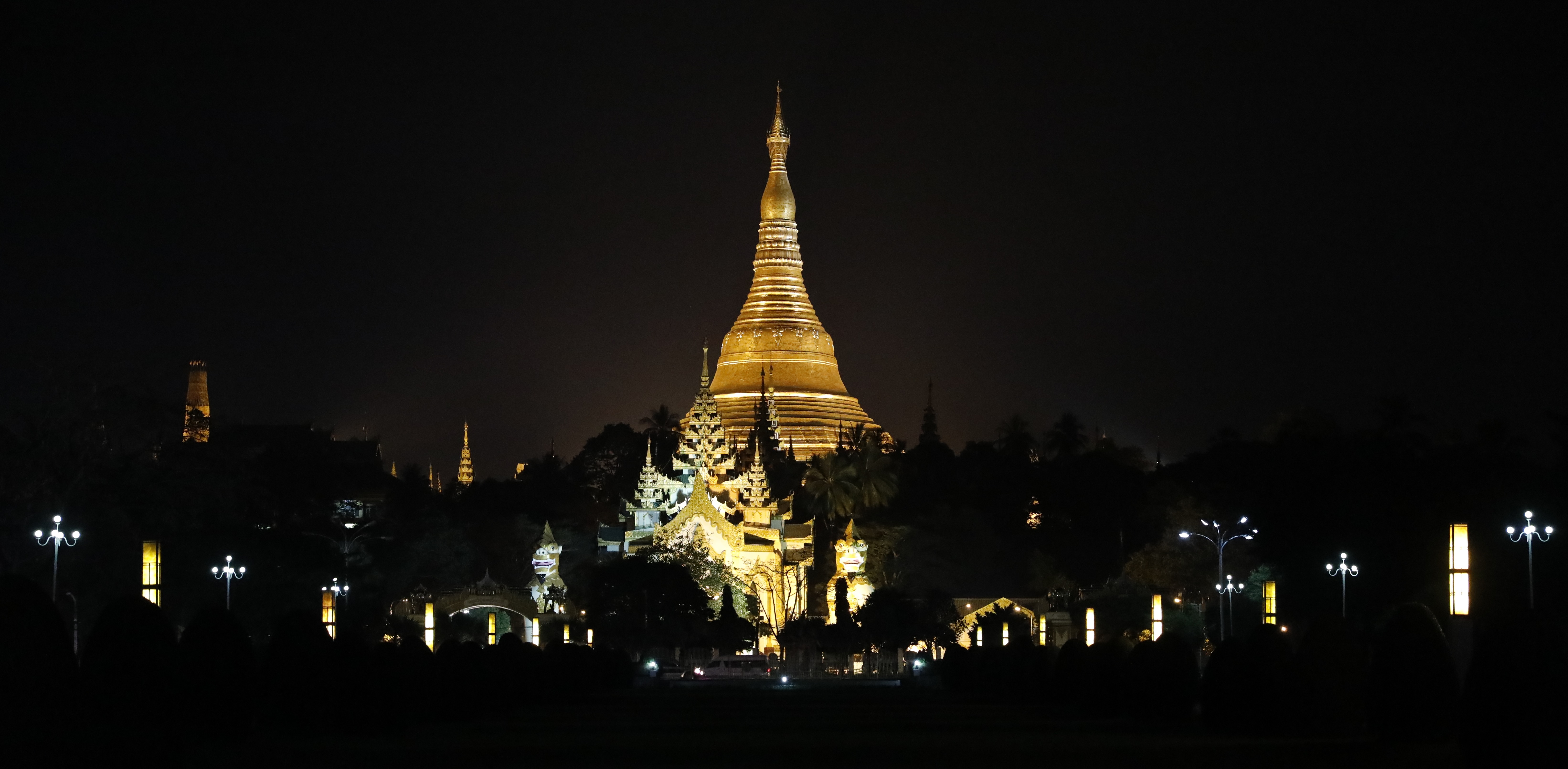 Shwedagon Pagoda at night, Yangon