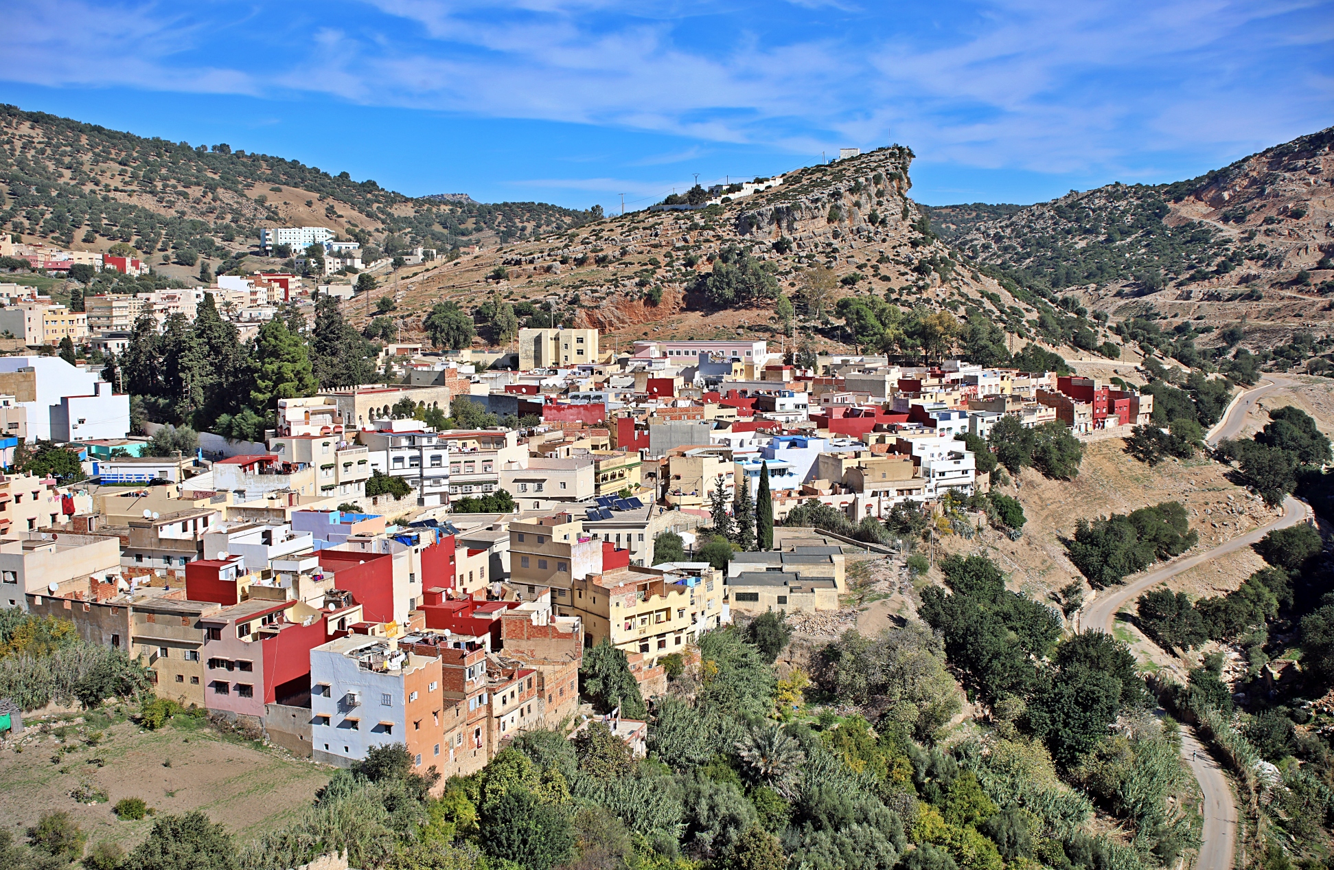 Moulay Idriss from above, Morocco