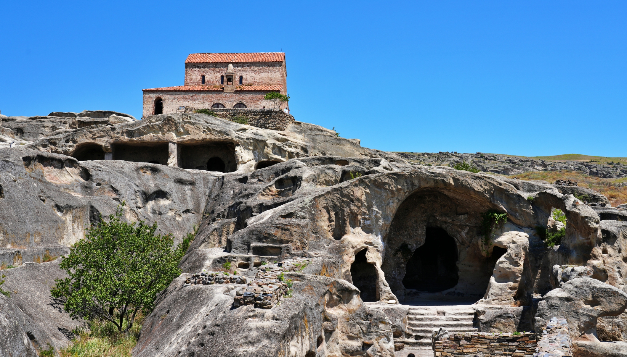 Blackberry, Three-Nave Basilica, and Prince's Church, Uplistsikhe, Georgia